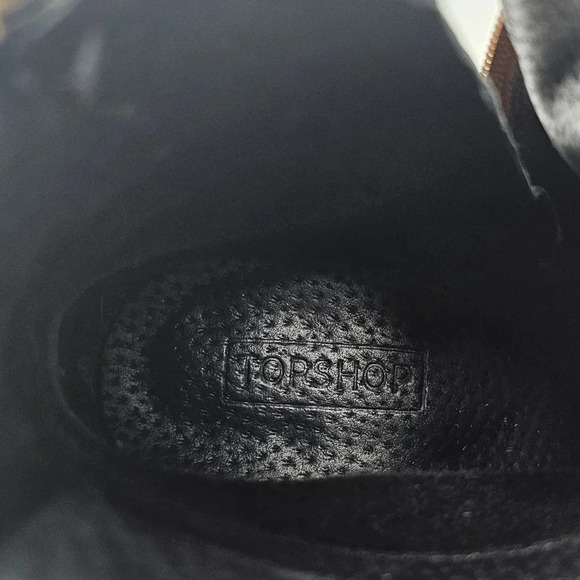 Topshop Leopard Print Pony Skin Ankle Boots  Buckles Biker Zip Size US 6.5 EU 37 - Picture 12 of 14